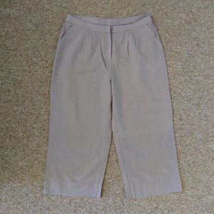 Cotton/Linen cropped pants , lightweight slacks, NWT made in Italy